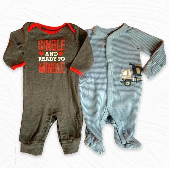 CartersāNBĀ Footie Pajamas & Snap-up Sleeper 2-piece Graphic/embroidered Stripes - Picture 1 of 9